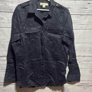 Michael kors 100% Ramie fabric button down shirt